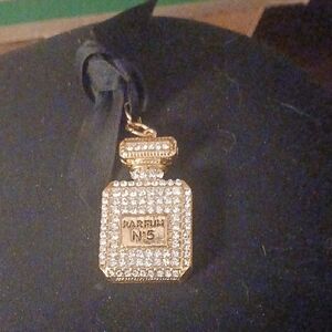 Gold Bottle Bag Charm New